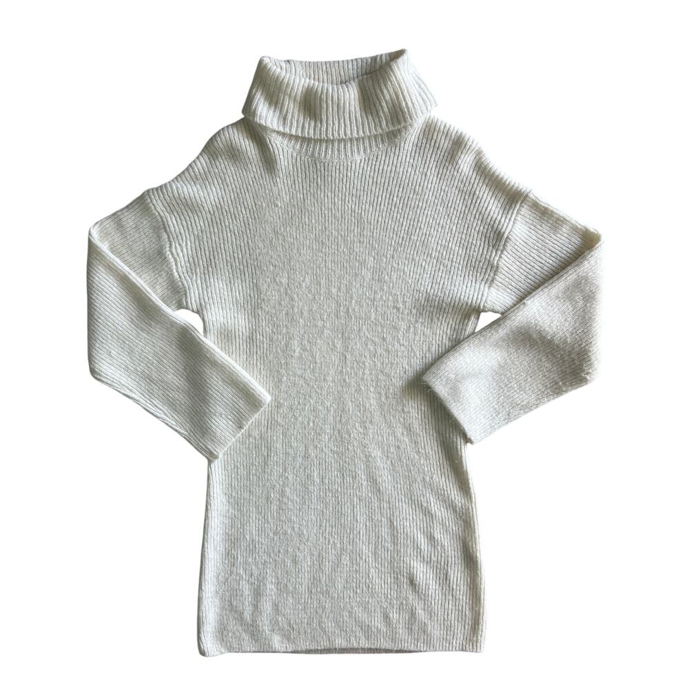 Abercrombie & Fitch Women’s Ivory Ribbed Turtleneck Sweater M